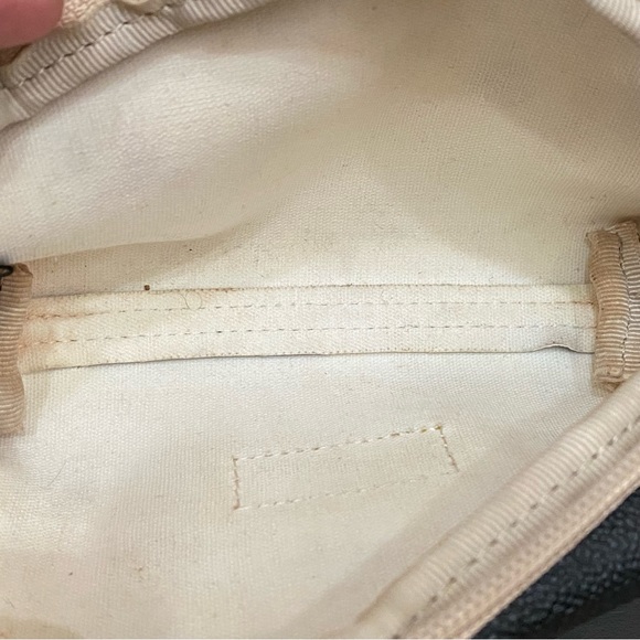 Dooney & Bourke Black and White Diagonal Stripe Small Cosmetic Pouch - Picture 9 of 10